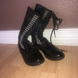 Steve Madden studded combat boots